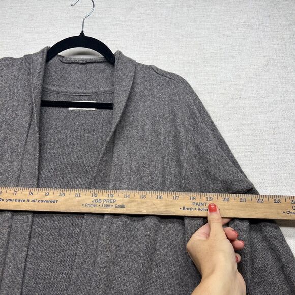 Azure Skies Open Front Gray Cardigan Sweater Knit Angora Cashmere Blend XS - Picture 4 of 10